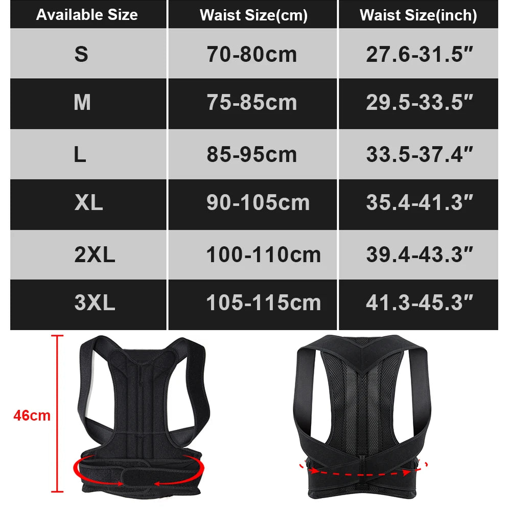 Back Brace Posture Corrector for Upper and Lower Back