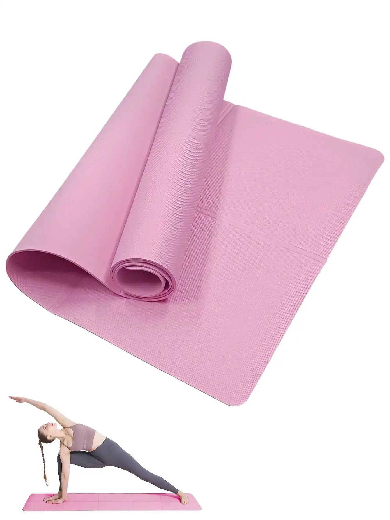 Yoga Pilates Fitness Mat for Home Floor Workouts