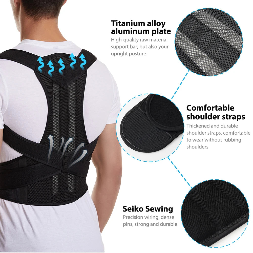 Back Brace Posture Corrector for Upper and Lower Back