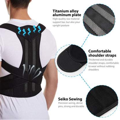 Back Brace Posture Corrector for Upper and Lower Back