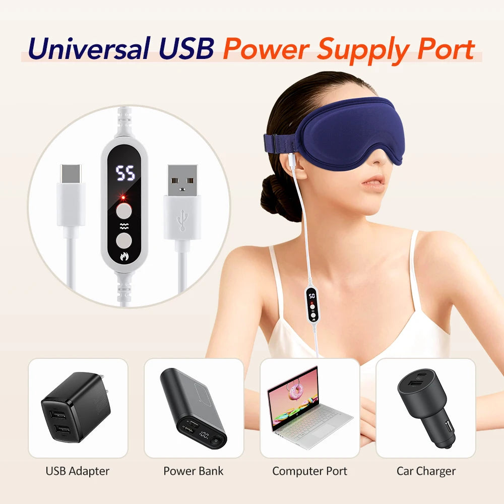 Massaging and Heating Sleeping Mask