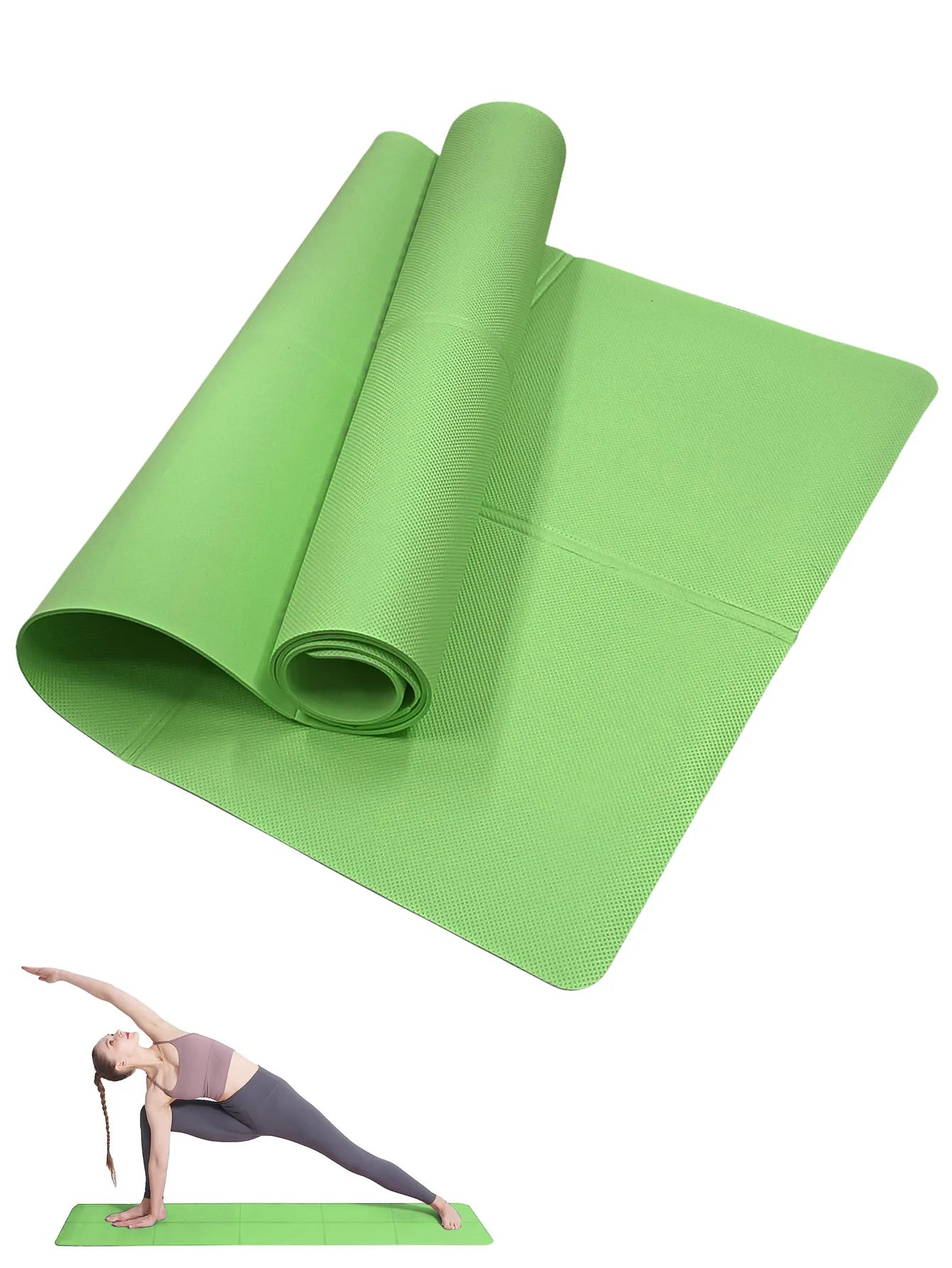Yoga Pilates Fitness Mat for Home Floor Workouts
