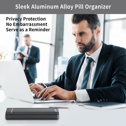 Serfeymi Metal Weekly Pill Organizer